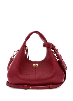 ganni handbag womanhobo mini grained - b2070028 09f