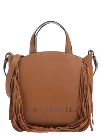 karl lagerfeld crossbody womank/circle sm zip tote fringes - b1w30264 1ur
