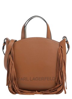 karl lagerfeld crossbody womank/circle sm zip tote fringes - b1w30264 1ur