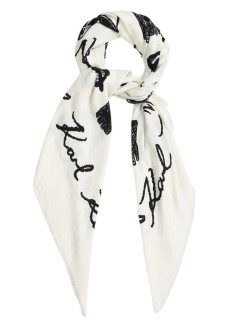 karl lagerfeld neckwear womank/monogram jkrd bl/wh scarf - b1w33086 101