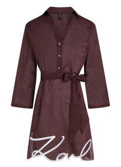 karl lagerfeld dress womankarl dna signature beach dress - a2w46075 2fi