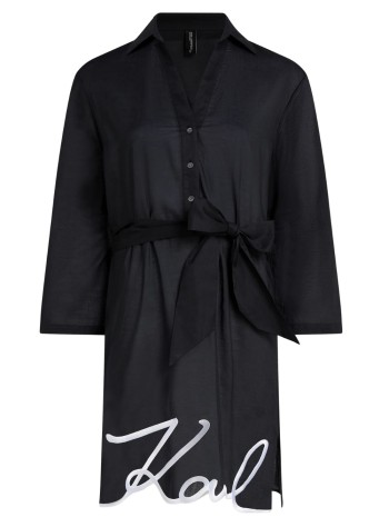 karl lagerfeld dress womankarl dna signature beach dress - a2w46075 999