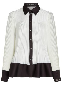 karl lagerfeld blusa mujer pleated fluid blouse - b1w11008 461