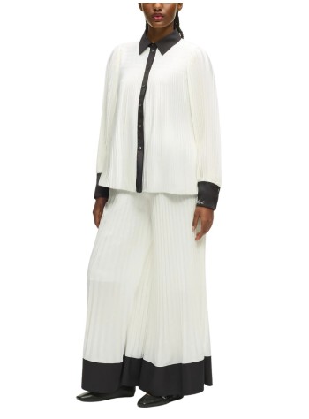 karl lagerfeld t-shirt womanpleated fluid blouse - b1w11008 461 2