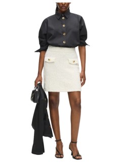 karl lagerfeld skirt womanboucle knit skirt - b1w12002 b09