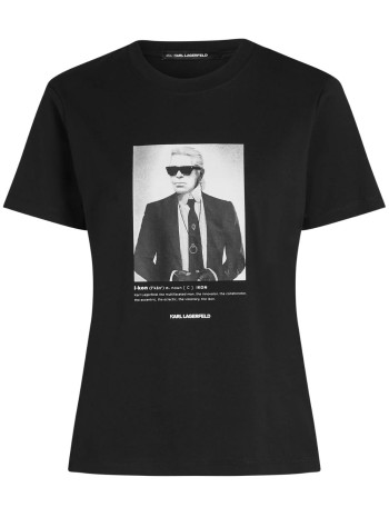 karl lagerfeld top womanportrait t-shirt - b1w17019 999