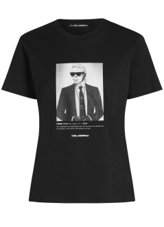 karl lagerfeld top womanportrait t-shirt - b1w17019 999