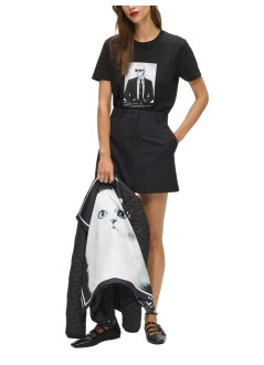 karl lagerfeld top womanportrait t-shirt - b1w17019 999
