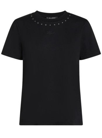 karl lagerfeld top womanstud detail t-shirt - b1w17088 999