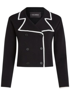 karl lagerfeld outerwear mujer contrast knit cardigan - b1w18004 998