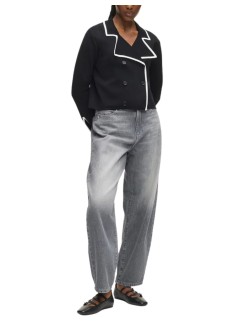 karl lagerfeld outerwear mujer contrast knit cardigan - b1w18004 998