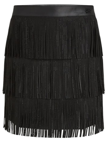 karl lagerfeld skirt womanfringe mini skirt - b1w12012 999