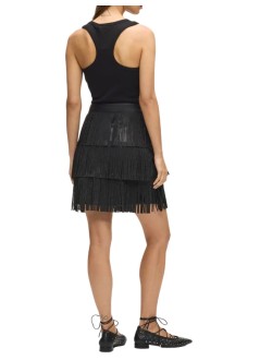 karl lagerfeld falda mujer fringe mini skirt - b1w12012 999