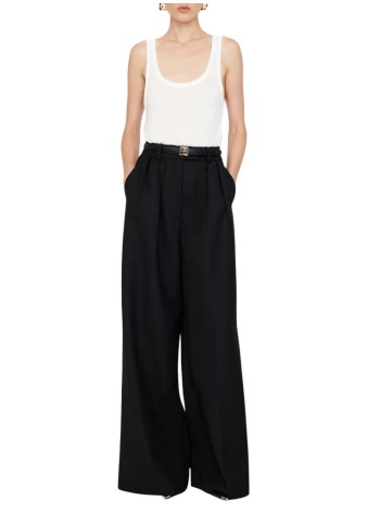 anine bing pant  womanlou trouser - a0310389blk26 black 2