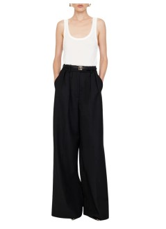 anine bing pant  womanlou trouser - a0310389blk26 black