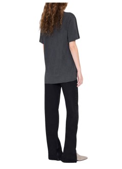 anine bing top womanlili tee horse - a0811713wbl1 washed black