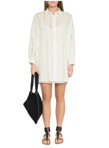 anine bing vestido mujer marianne dress - a0211816wti26 white 2