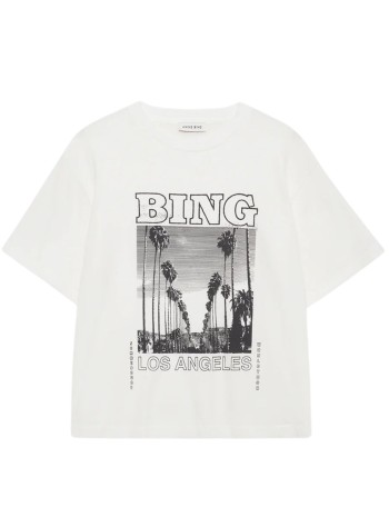 anine bing top mujer louis tee bing tour - a0811614ivy1 ivory