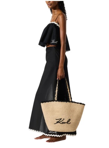 karl lagerfeld handbag womank/signature scallop bag - b1w46070 106 2