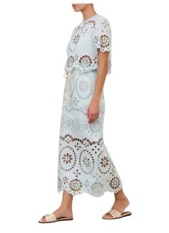 zimmermann top mujer awaken embroidered bodice - 6196trs261 mit