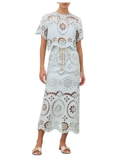 zimmermann skirt womanawaken embroidered skirt - 6179srs261 mit