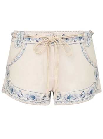zimmermann pantalon corto mujer wanderlust micro short - 6173ars262 bltl