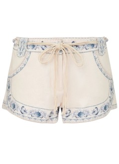 zimmermann short pant womanwanderlust micro short - 6173ars262 bltl