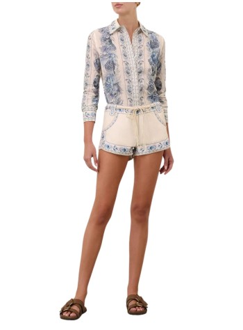 zimmermann pantalon corto mujer wanderlust micro short - 6173ars262 bltl 2