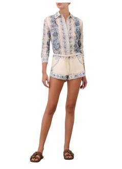 zimmermann short pant womanwanderlust micro short - 6173ars262 bltl