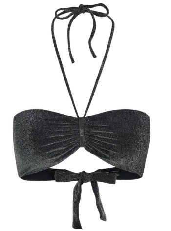 karl lagerfeld bikini bra womansignature lurex halter bandeau - b1w46014 919