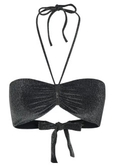karl lagerfeld bikini bra womansignature lurex halter bandeau - b1w46014 919