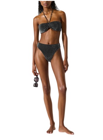 karl lagerfeld bikini bra womansignature lurex halter bandeau - b1w46014 919 2