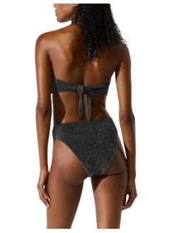 karl lagerfeld bikini bra womansignature lurex halter bandeau - b1w46014 919
