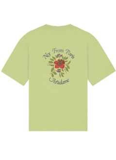 drôle de monsieur t-shirt mant-shirt slogan rose - jts210co002lol light olive