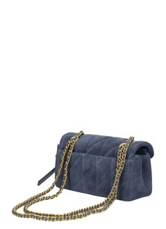 coach crossbody womanquilted suede tabby shoulder bag 20 with chain - cw626 b4 light denim