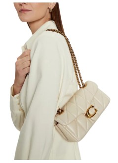 coach crossbody womanquilted tabby shoulder bag 20 with chain - cp149 b4 chalk