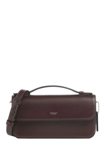 coach crossbody mujer refined calf leather elora top handle crossbody bag - ccy30 b4 maple
