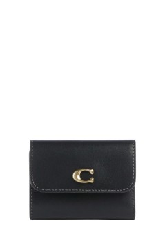 coach cartera mujer refined calf leather essential card holder wallet - cz111 b4 black