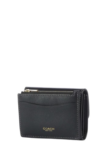coach cartera mujer refined calf leather essential card holder wallet - cz111 b4 black 2