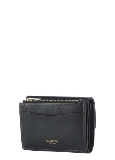 coach cartera mujer refined calf leather essential card holder wallet - cz111 b4 black