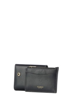 coach cartera mujer refined calf leather essential card holder wallet - cz111 b4 black