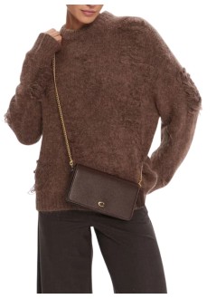 coach crossbody mujer polished pebble leather mila crossbody bag - cao01 b4 maple