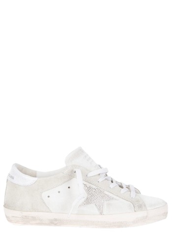golden goose sneaker mujer super star suede upper toe tongue and star with crystals sh - gwf00103f008215 10276