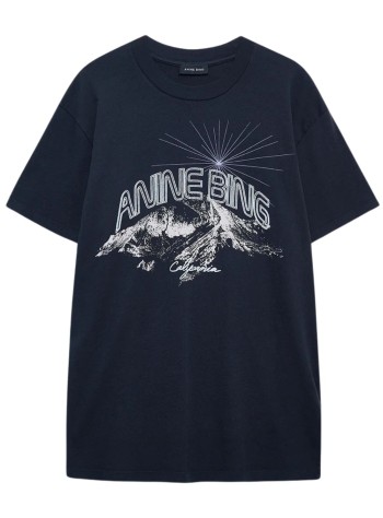anine bing top mujer walker tee california - a0811850vtg3 vintage black