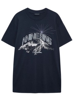 anine bing top womanwalker tee california - a0811850vtg3 vintage black