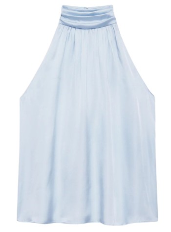 anine bing blusa mujer marie top - a0712068lh28 light blue