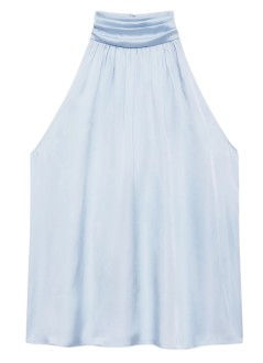 anine bing blusa mujer marie top - a0712068lh28 light blue