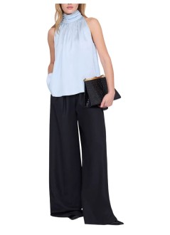 anine bing blusa mujer marie top - a0712068lh28 light blue
