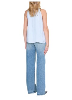 anine bing blusa mujer marie top - a0712068lh28 light blue