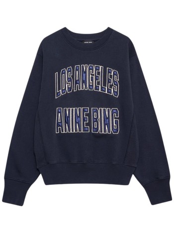 anine bing sudadera mujer harry shrunken sweatshirt la - a0811677vtg3 vintage black